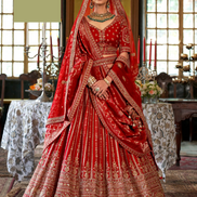 Rich Art Silk Embroidered Lehenga with Net Dupatta Pearl, Thread & Zari Work Finish - Buy_2
