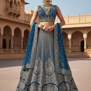 Royal Velvet Sequin Embroidered Lehenga Blouse with Net Dupatta Party & Wedding Wear - Buy
