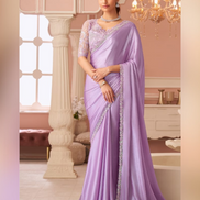 Shimmering Silver Chiffon Saree Ethereal Look for Special Occasions - Buy_1