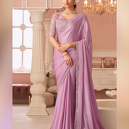Shimmering Silver Chiffon Saree Ethereal Look for Special Occasions - Buy_4