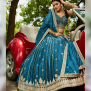 Stunning Thread Work & Sequin Lehenga Choli in Georgette with Matching Dupatta_2