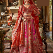 Traditional Art Silk Lehenga Choli with Heavy Embroidery & Net Dupatta Pearl & Zari Weaving - Buy_2