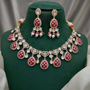 Traditional Real Kundan Set Brass Necklace with Earrings & Carat Plated Perfection - Buy