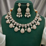 Traditional Real Kundan Set Brass Necklace with Earrings & Carat Plated Perfection - Buy_3