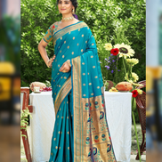 Traditional Silk Self Woven Saree with Blouse Rich Weave & Graceful Look - Buy_5