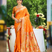 Traditional Silk Self Woven Saree with Blouse Rich Weave & Graceful Look - Buy_6