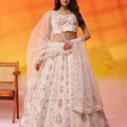 Trendy Net Fabric Lehenga Choli with Heavy Sequins Embroidery & Dupatta - Buy_3