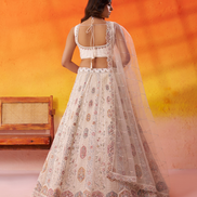 Trendy Net Fabric Lehenga Choli with Heavy Sequins Embroidery & Dupatta - Buy_4