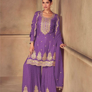 Trendy Real Chinon Kurta Palazzo Dupatta Set Elegant Digital Prints for All Occasions_2