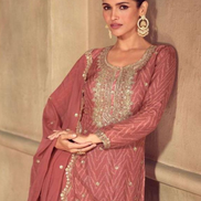 Trendy Real Chinon Kurta Palazzo Dupatta Set Elegant Digital Prints for All Occasions_4