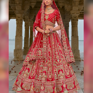 Wedding Ready Traditional Heavy Bridal Silk Lehenga with Khatli Embroidery - Buy
_2