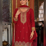 Women’s Chinon Embroidery Work Palazzo Suit Set with Dupatta Traditional & Trendy - Buy
_1