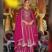 Women’s Kurta Palazzo Dupatta Set with Full Embroidery Stylish Traditional Outfit - Buy
