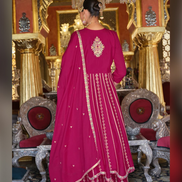 Women’s Kurta Palazzo Dupatta Set with Full Embroidery Stylish Traditional Outfit - Buy_1