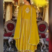 Women’s Kurta Palazzo Dupatta Set with Full Embroidery Stylish Traditional Outfit - Buy_3