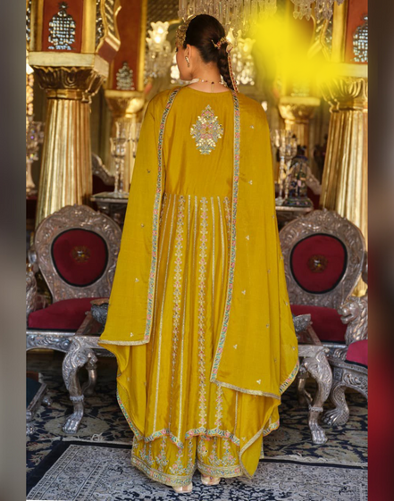 Women’s Kurta Palazzo Dupatta Set with Full Embroidery Stylish Traditional Outfit - Buy_3
